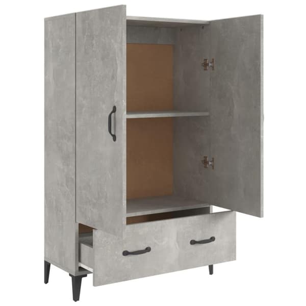 vidaXL skab 70x31x115 cm konstrueret træ betongrå