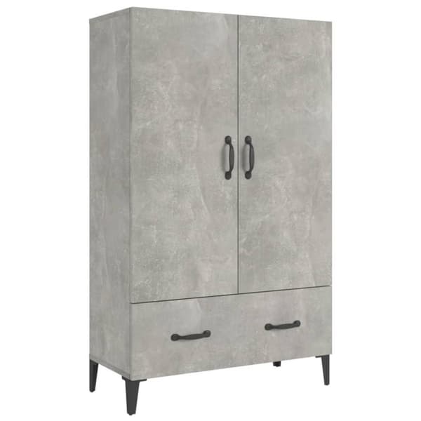 vidaXL skab 70x31x115 cm konstrueret træ betongrå