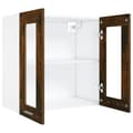 Miniatyrbillede 5 af 9: vidaXL væghængt glasskab 60x31x60 cm konstrueret træ røget egetræ