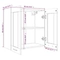 Miniatyrbillede 9 af 9: vidaXL væghængt glasskab 60x31x60 cm konstrueret træ røget egetræ