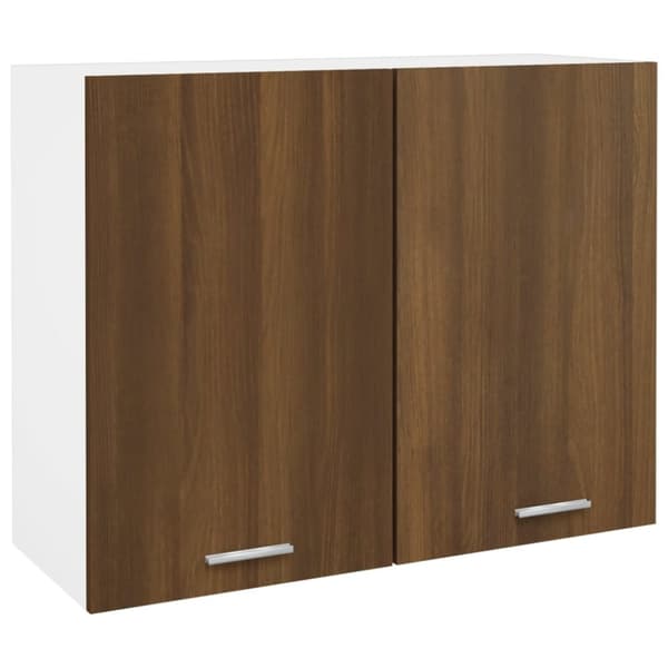 vidaXL vægskab 80x31x60 cm konstrueret træ brun egetræsfarve