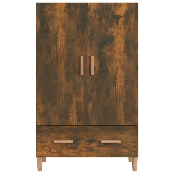 vidaXL skab 70x31x115 cm konstrueret træ røget egetræsfarve