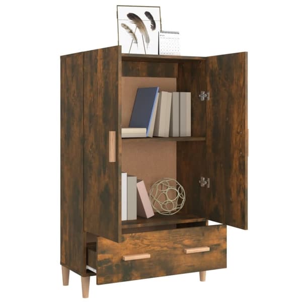vidaXL skab 70x31x115 cm konstrueret træ røget egetræsfarve