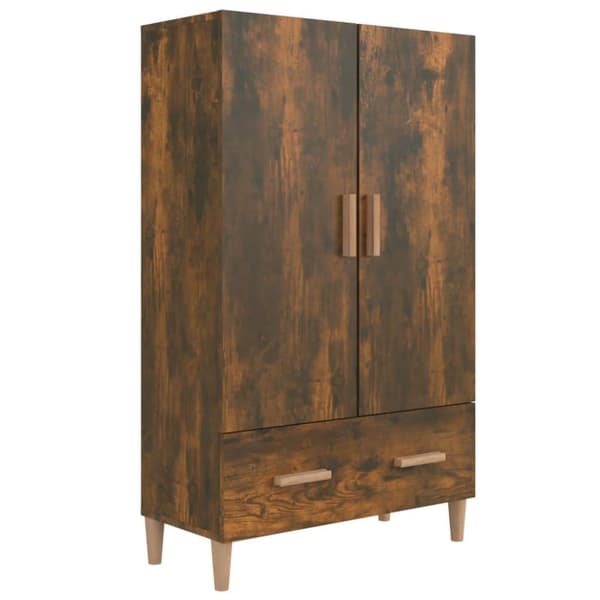 vidaXL skab 70x31x115 cm konstrueret træ røget egetræsfarve