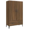 Miniatyrbillede 1 af 10: vidaXL skab 70x31x115 cm konstrueret træ brun egetræsfarve