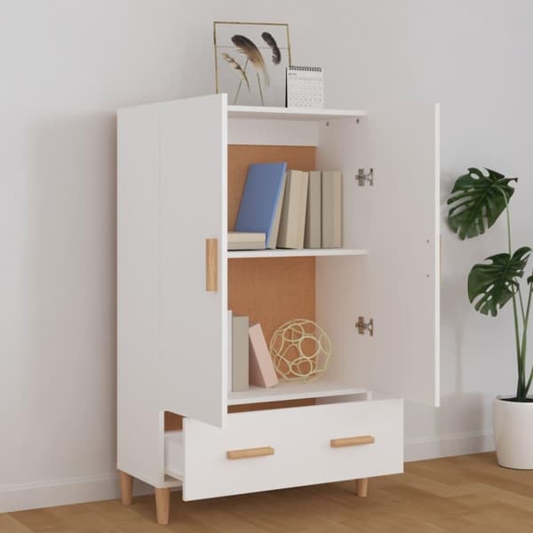 vidaXL Highboard hvit 70x31x115 cm konstruert tre