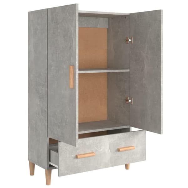 vidaXL Highboard betonggrå 70x31x115 cm konstruert tre