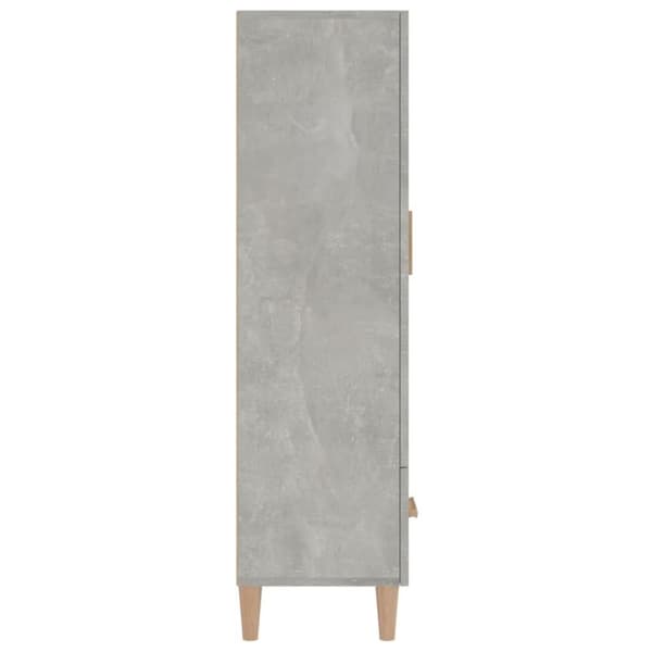 vidaXL Highboard betonggrå 70x31x115 cm konstruert tre
