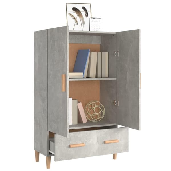 vidaXL Highboard betonggrå 70x31x115 cm konstruert tre