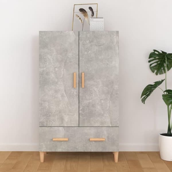 vidaXL Highboard betonggrå 70x31x115 cm konstruert tre