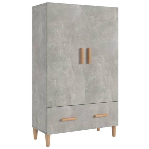 vidaXL Highboard betonggrå 70x31x115 cm konstruert tre