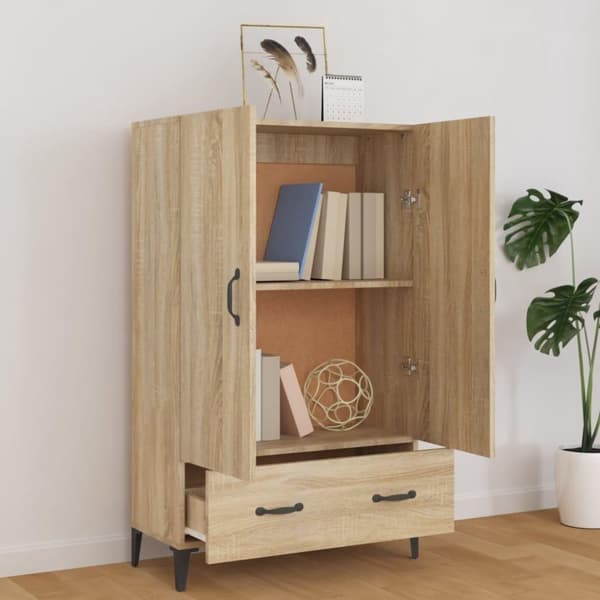vidaXL Highboard sonoma eik 70x31x115 cm konstruert tre