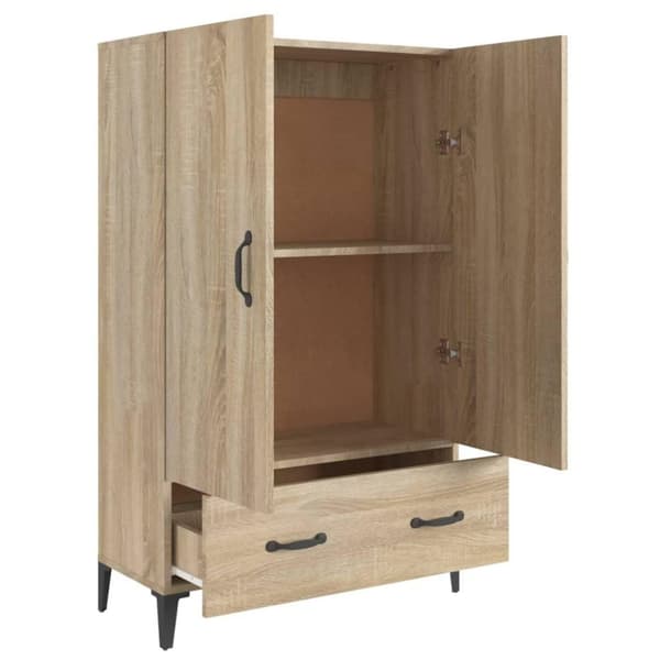 vidaXL Highboard sonoma eik 70x31x115 cm konstruert tre