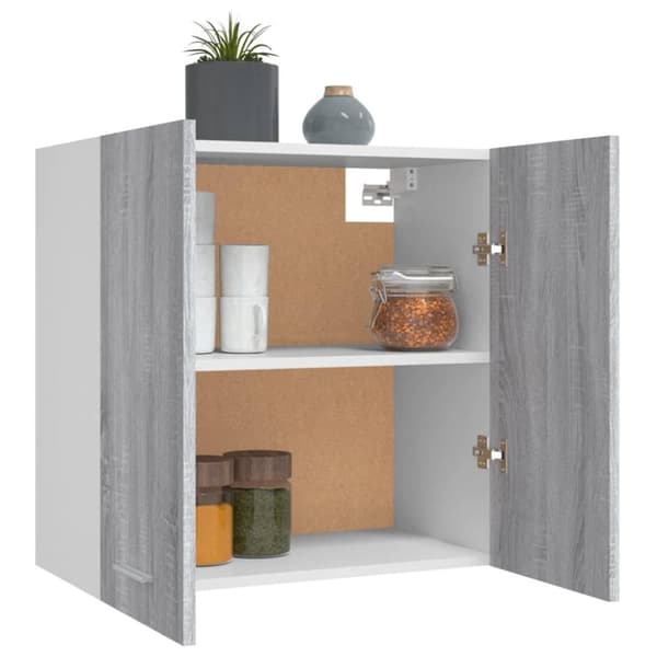 vidaXL Hengende skap "Lyon" grå sonoma 60x31x60 cm konstruert tre
