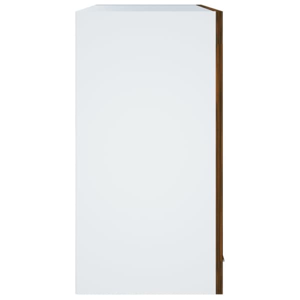 vidaXL Vegghengt glasskap "Lyon" røkt eik 60x31x60 cm konstruert tre