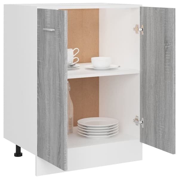 vidaXL Underskap "Lyon" grå sonoma 60x46x81,5 cm konstruert tre