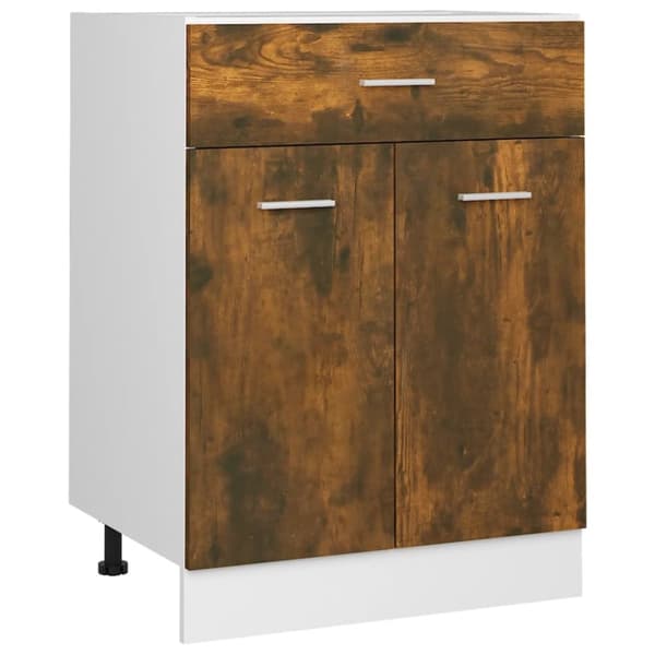 vidaXL Underskap med skuff røkt eik 60x46x81,5 cm konstruert tre