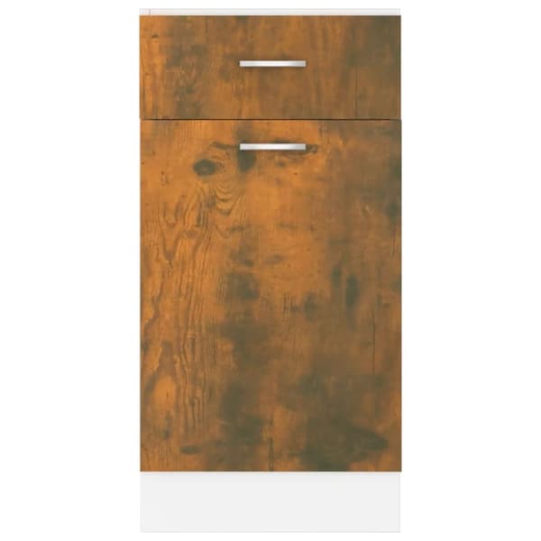 vidaXL Underskap med skuff røkt eik 40x46x81,5 cm konstruert tre