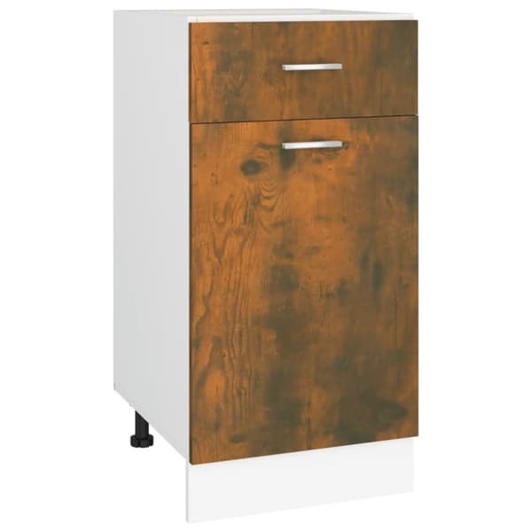 vidaXL Underskap med skuff røkt eik 40x46x81,5 cm konstruert tre