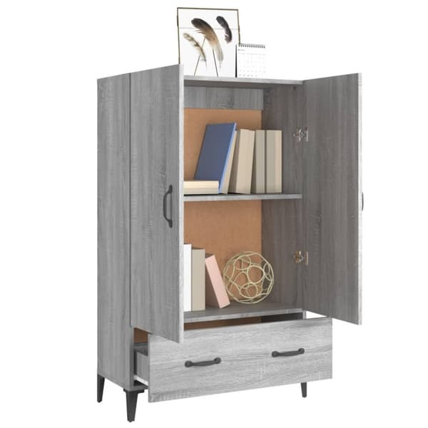 vidaXL Highboard grå sonoma 70x31x115 cm konstruert tre