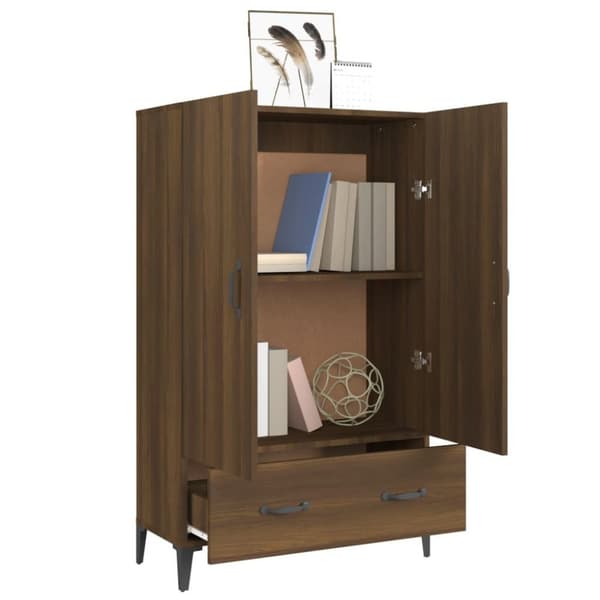 vidaXL Highboard brun eik 70x31x115 cm konstruert tre
