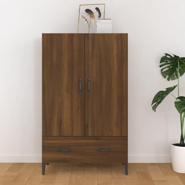 vidaXL Highboard brun eik 70x31x115 cm konstruert tre