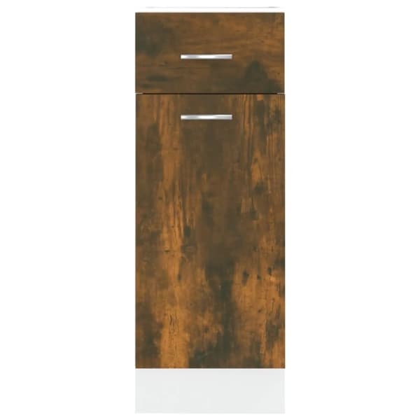 vidaXL Underskap med skuff røkt eik 30x46x81,5 cm konstruert tre