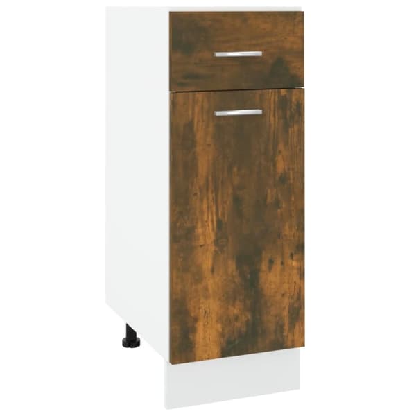 vidaXL Underskap med skuff røkt eik 30x46x81,5 cm konstruert tre