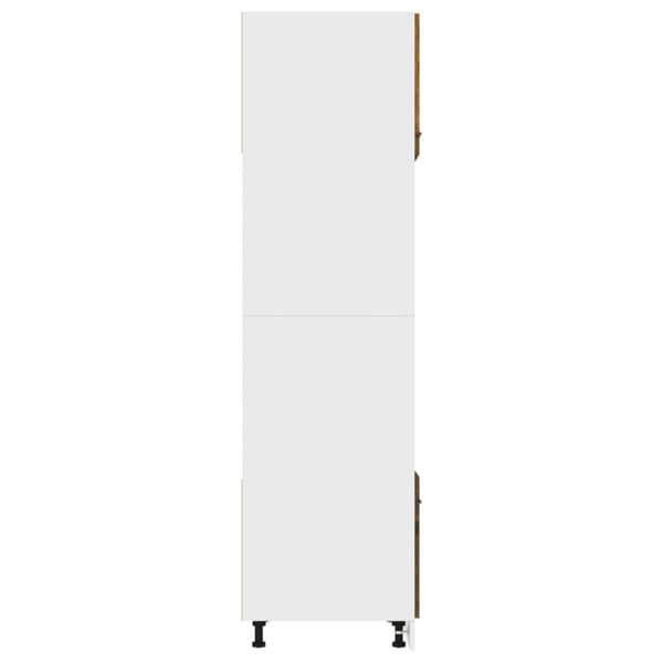 vidaXL Kaappi mikroaaltouunille savutammi 60x57x207 cm tekninen puu