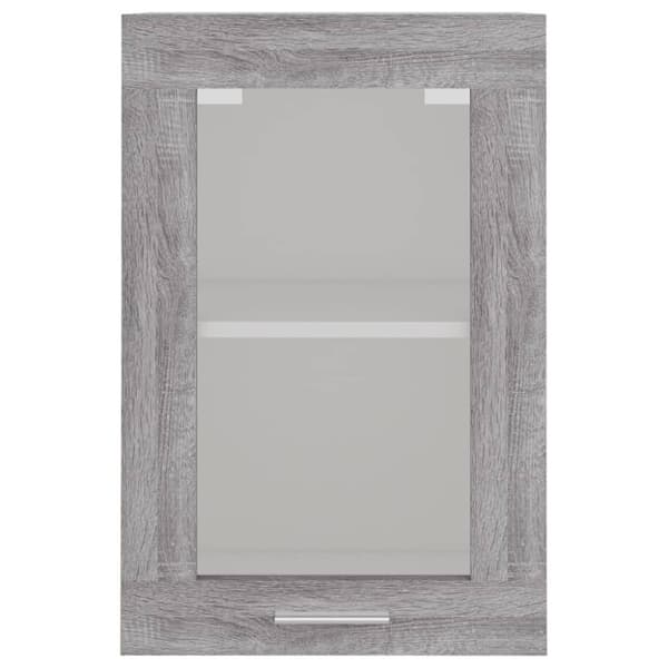 vidaXL Vegghengt glasskap "Lyon" grå sonoma 40x31x60 cm