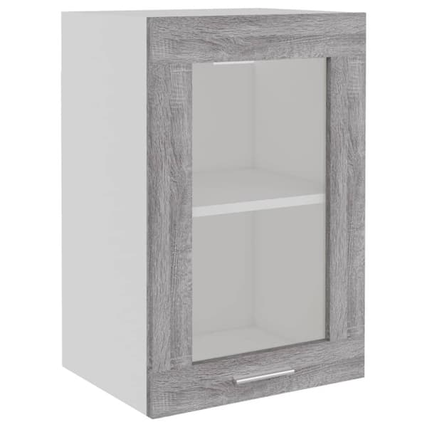vidaXL Vegghengt glasskap "Lyon" grå sonoma 40x31x60 cm