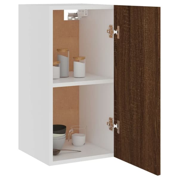 vidaXL Vegghengt skap "Lyon" brun eik 29,5x31x60 cm konstruert tre