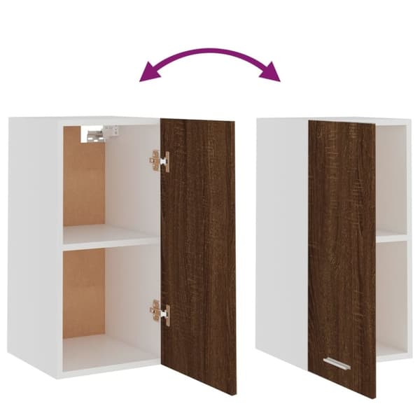 vidaXL Vegghengt skap "Lyon" brun eik 29,5x31x60 cm konstruert tre