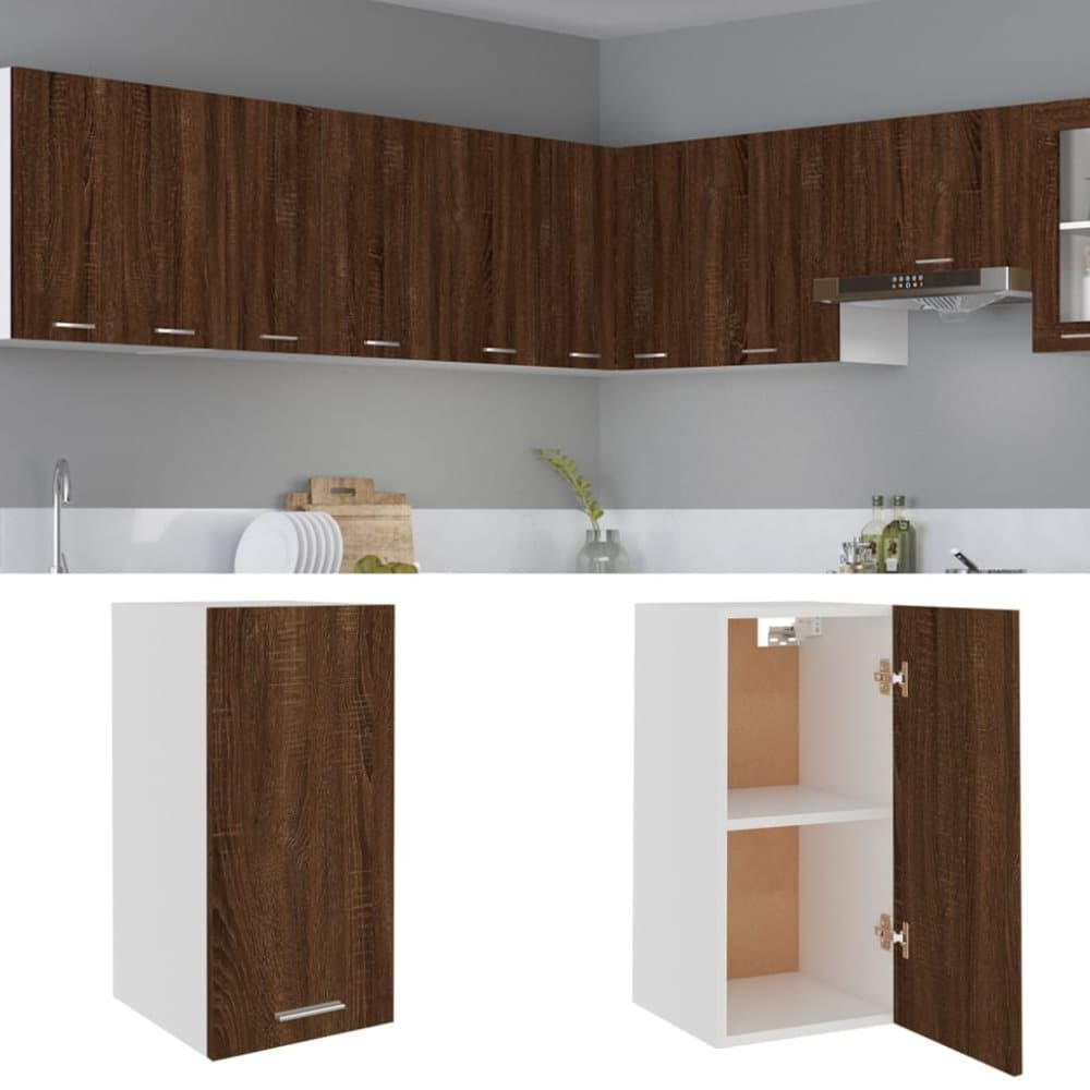 vidaXL Väggskåp brun-ek 29,5x31x60 cm konstruerat trä