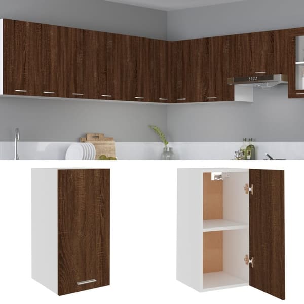 vidaXL Vegghengt skap "Lyon" brun eik 29,5x31x60 cm konstruert tre