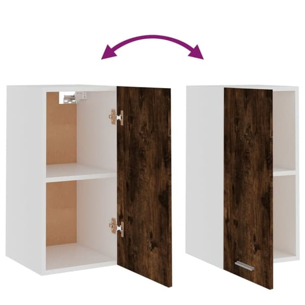 vidaXL Vegghengt skap "Lyon" røkt eik 29,5x31x60 cm konstruert tre