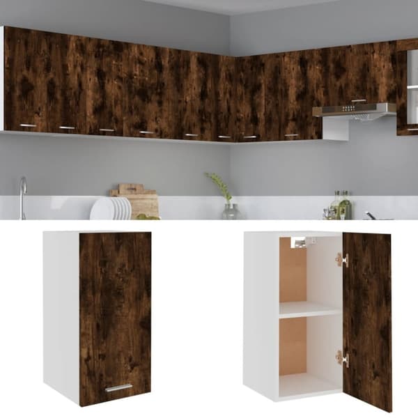 vidaXL Vegghengt skap "Lyon" røkt eik 29,5x31x60 cm konstruert tre