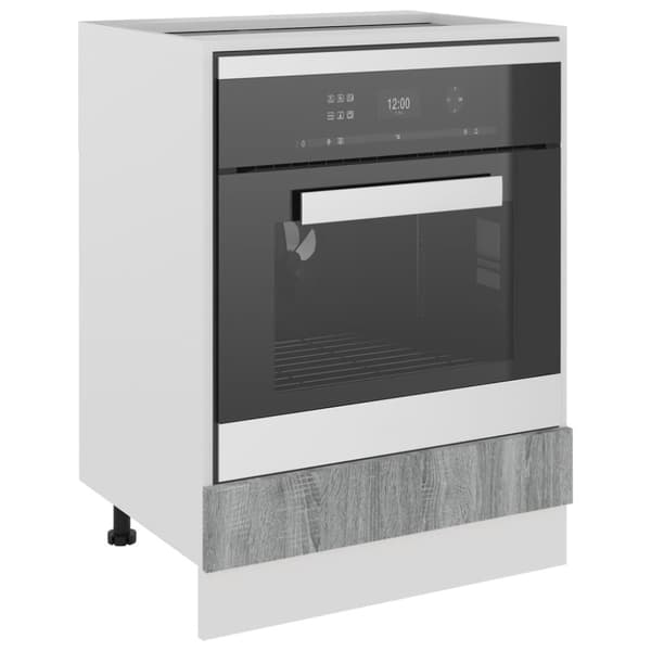 vidaXL ovnskab 60x46x81,5 cm konstrueret træ grå sonoma-eg