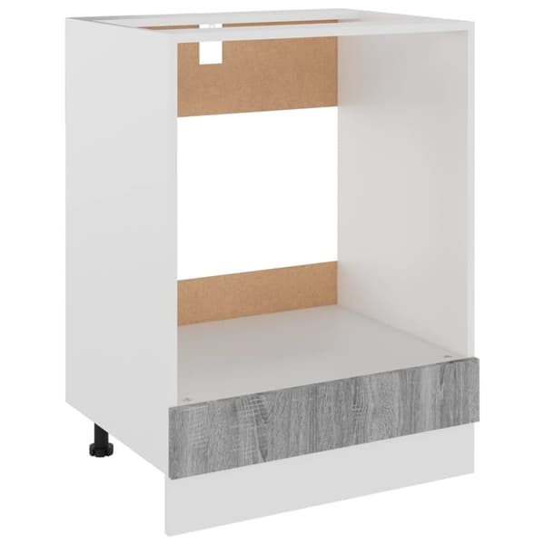 vidaXL ovnskab 60x46x81,5 cm konstrueret træ grå sonoma-eg