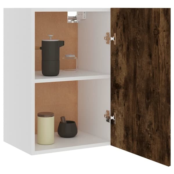 vidaXL vægskab 39,5x31x60 cm konstrueret træ røget egetræsfarve