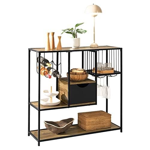 Rootz Industrial Style Køkken Spisestue Opbevaring Hylde Skænk Sidebord End Bord Vinreol
