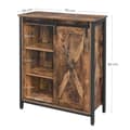 Pikkukuva 7 / 7: Rootz senkki - Keittiökaappi - Liukuovi - Säädettävät hyllyt - Kylpyhuonekaappi - Teollinen muotoilu - Vintage ruskea-musta (70 x 30 x 80 cm)