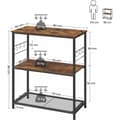 Pikkukuva 3 / 9: Rootz keittiöteline - Senkki - Säilytysteline - 3 hyllyä - 6 koukkua - Käsitelty puu - Metalli - Teollisuus - 80 x 40 x 90 cm