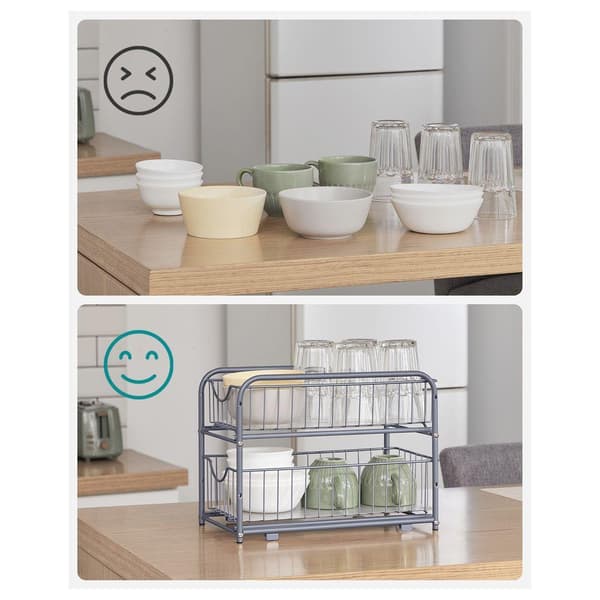 Rootz Kitchen Organizer - Keittiön järjestäjä, jossa 2 laatikkoa - 2-laatikkoinen keittiön kaappi - Säilytysyksikkö pöydälle - Monikäyttöinen Kitchen