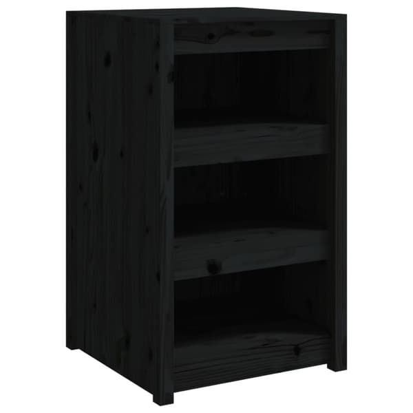 vidaXL Utekjøkkenskap svart 55x55x92 cm heltre furu