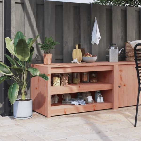 vidaXL Utekjøkkenskap 106x55x64 cm heltre douglasgran