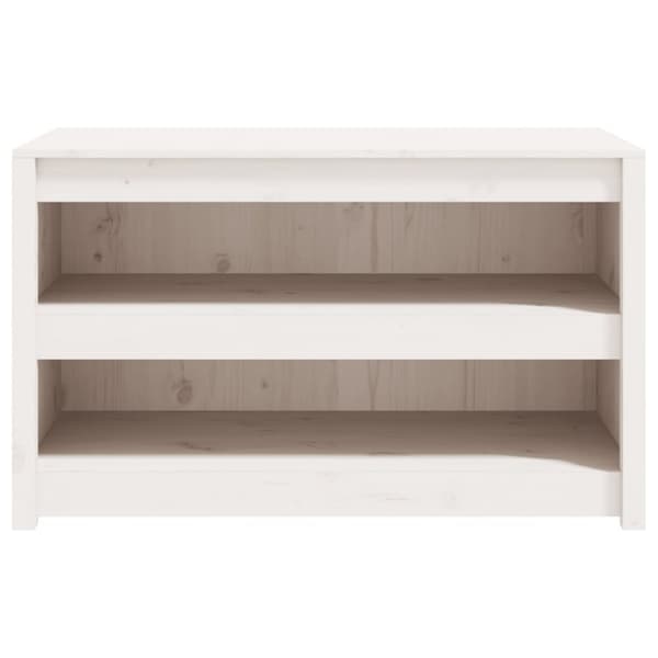 vidaXL udendørs køkkenskab 106x55x64 cm massivt fyrretræ hvid