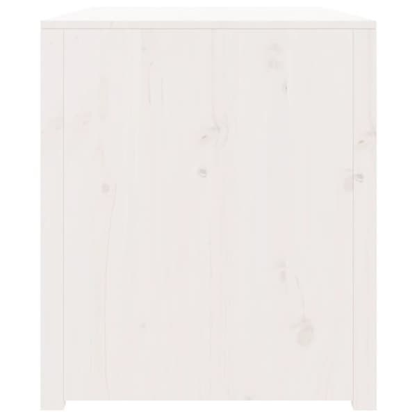 vidaXL udendørs køkkenskab 106x55x64 cm massivt fyrretræ hvid