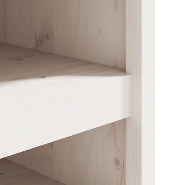 vidaXL udendørs køkkenskab 106x55x64 cm massivt fyrretræ hvid