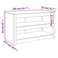 Miniatyrbillede 9 af 10: vidaXL udendørs køkkenskab 106x55x64 cm massivt fyrretræ hvid